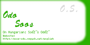 odo soos business card